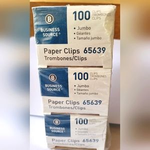 Business Source Nonskid Paper Clips, Regular 100/box 12boxs